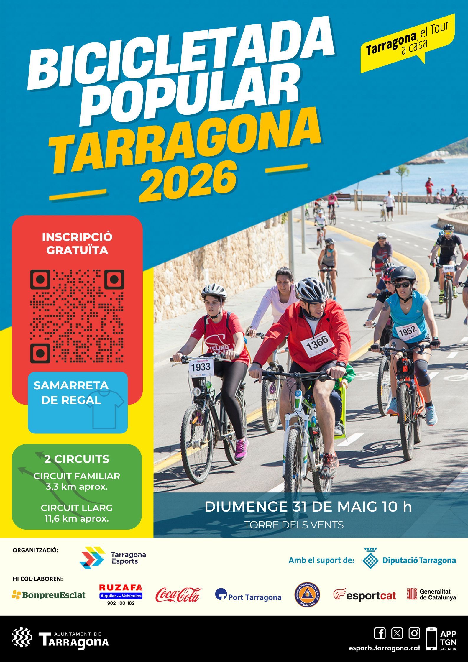 Cartell de la Bicicletada Popular de Tarragona 2026
