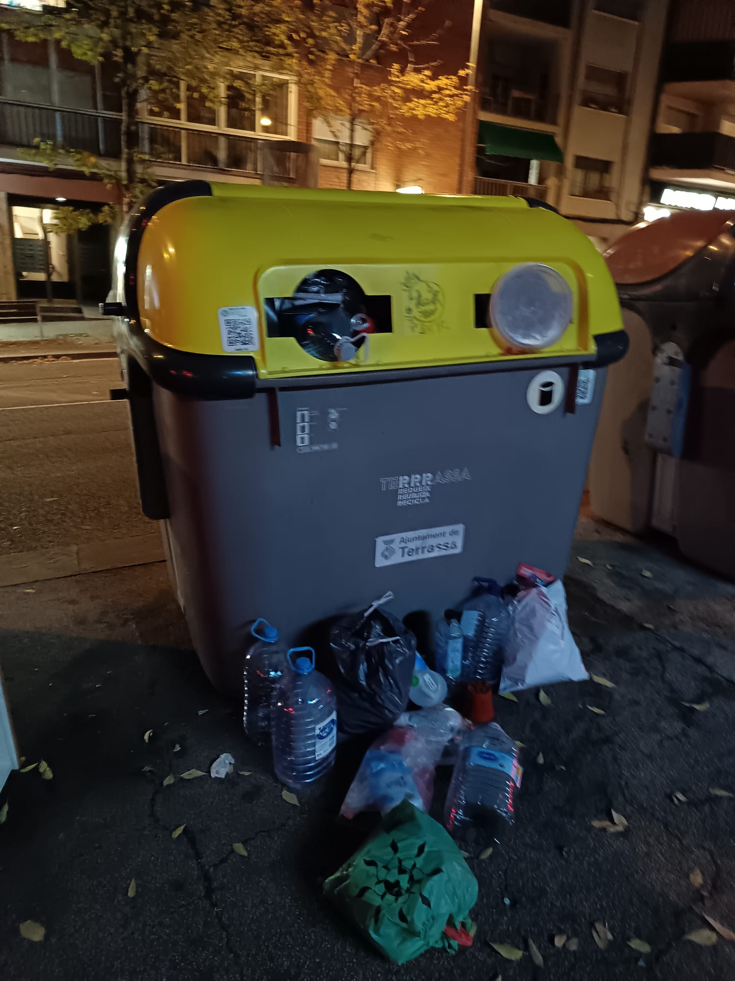 La brossa s’acumula als carrers de Terrassa 1