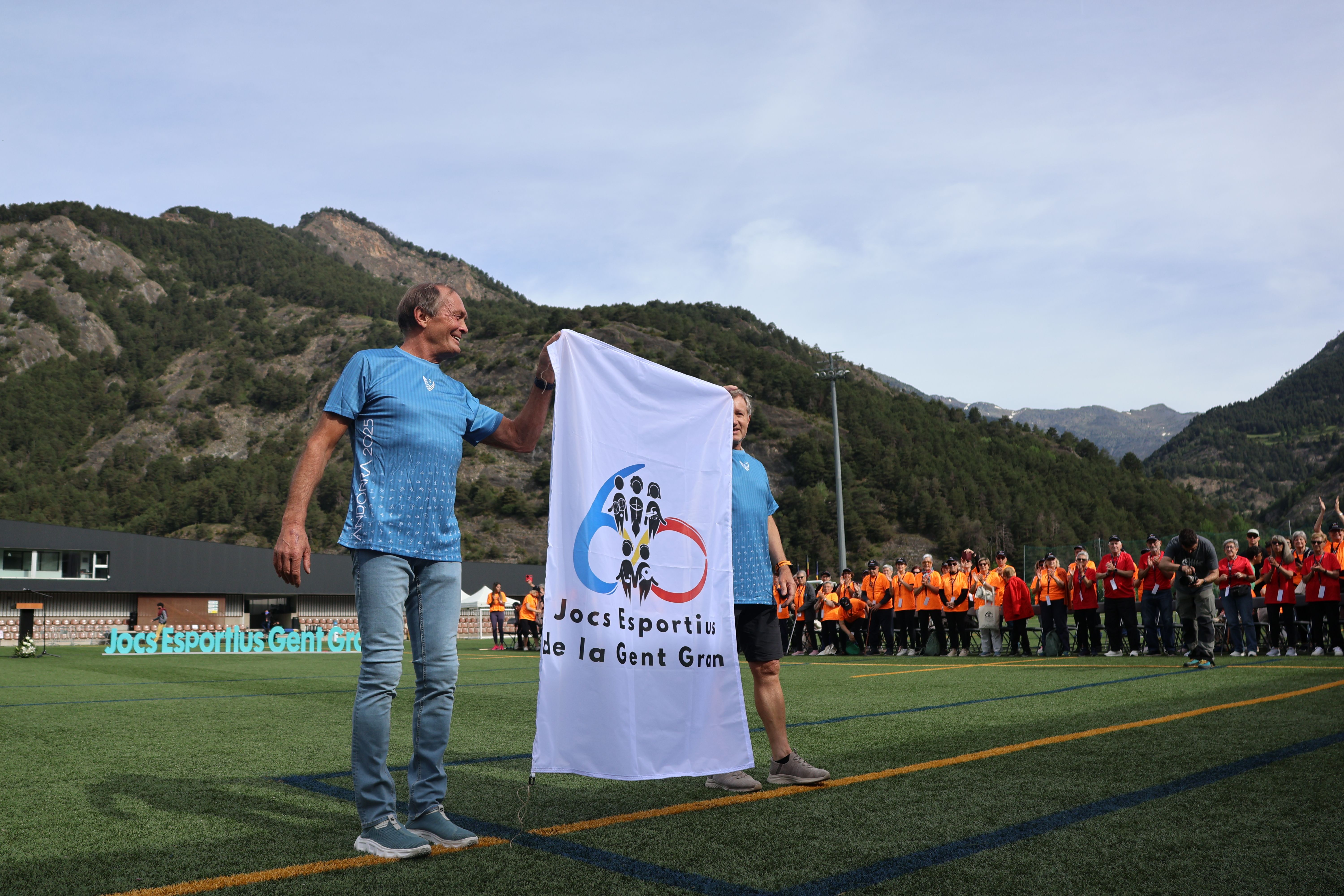Un moment de la cerimònia inaugural dels Jocs Esportius de la Gent Gran | FOTO: Mireia Reynal