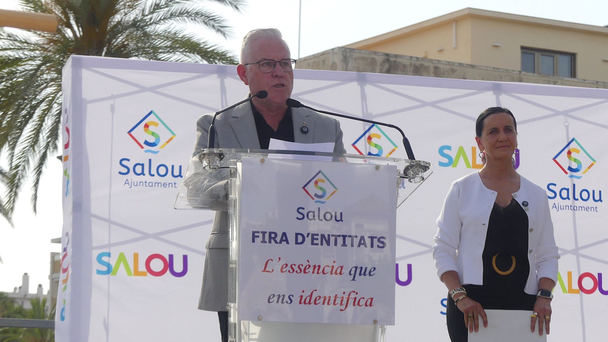 L'alcalde de Salou, Pere Granados, en un moment de la inauguració de la XII Fira d'Entitats de Salou