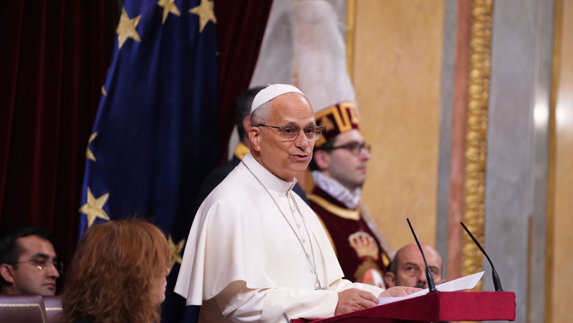El papa Lleó XIV pronuncia el seu discurs al Congrés