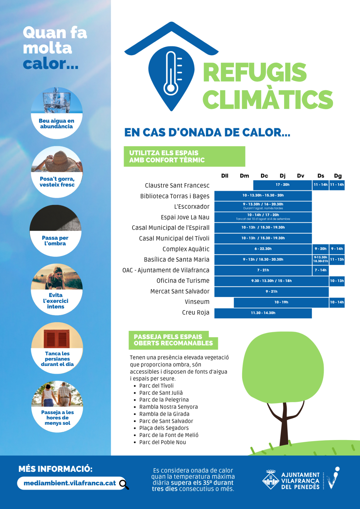 Refugis Climàtics de Vilafranca del Penedès 2026