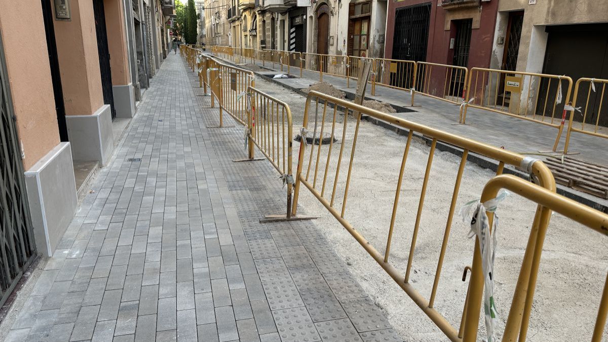 Obres al carrer de Sant Pere de Vilafranca del Penedès 1