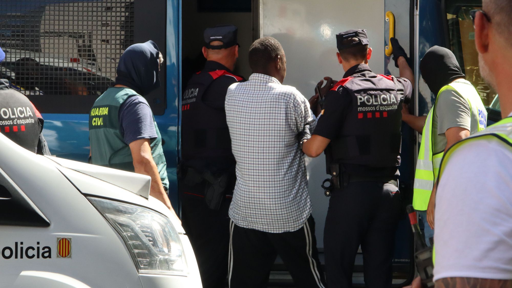 Imatge d'un dels detinguts en l'operatiu a Salou, aquest dimecres