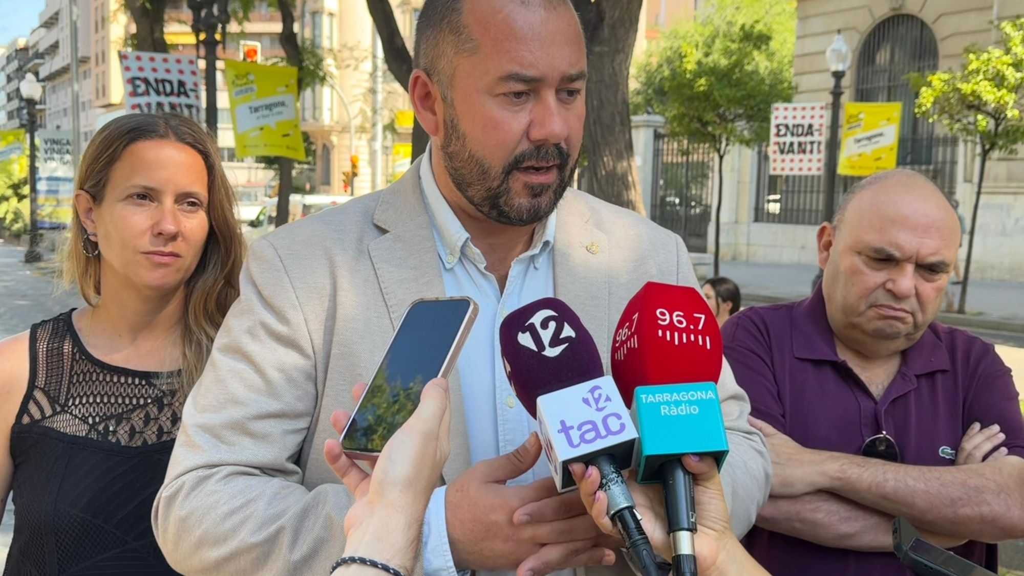 Xavi Puig, alcaldable d'ERC a Tarragona, en atenció als mitjans
