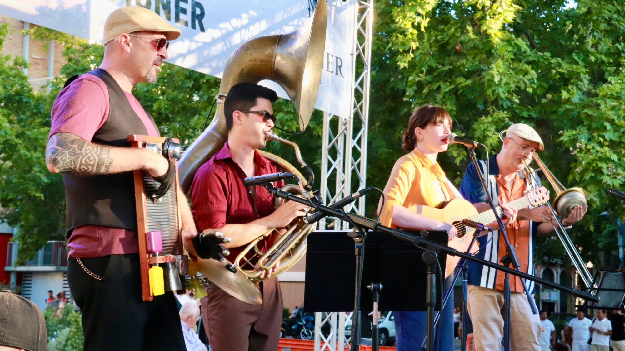 Una de les actuacions de jazz a la fira de vins del Vijazz 2026