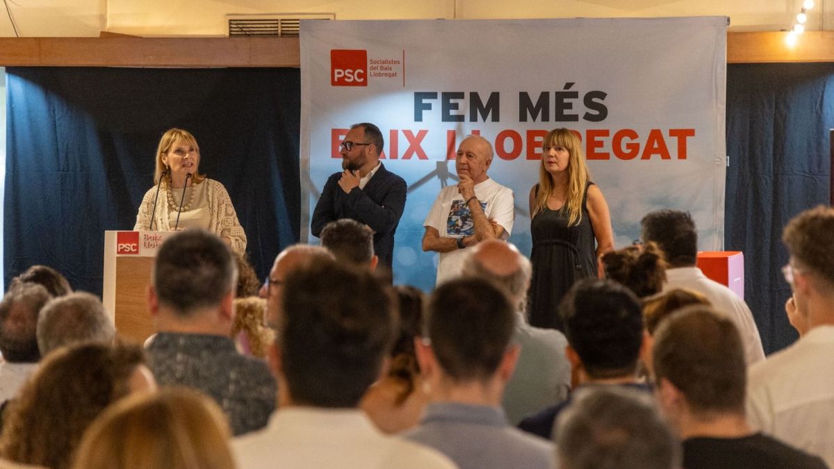 Lluïsa Moret en la trobada d'estiu del PSC del Baix Llobregat