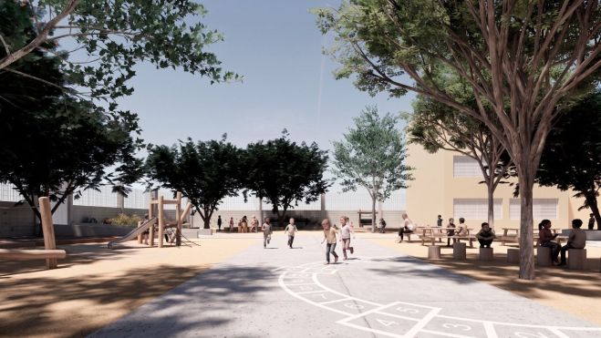 Imatge virtual del projecte de naturalització del pati de l'escola Eduard Toda 3 20260708101518