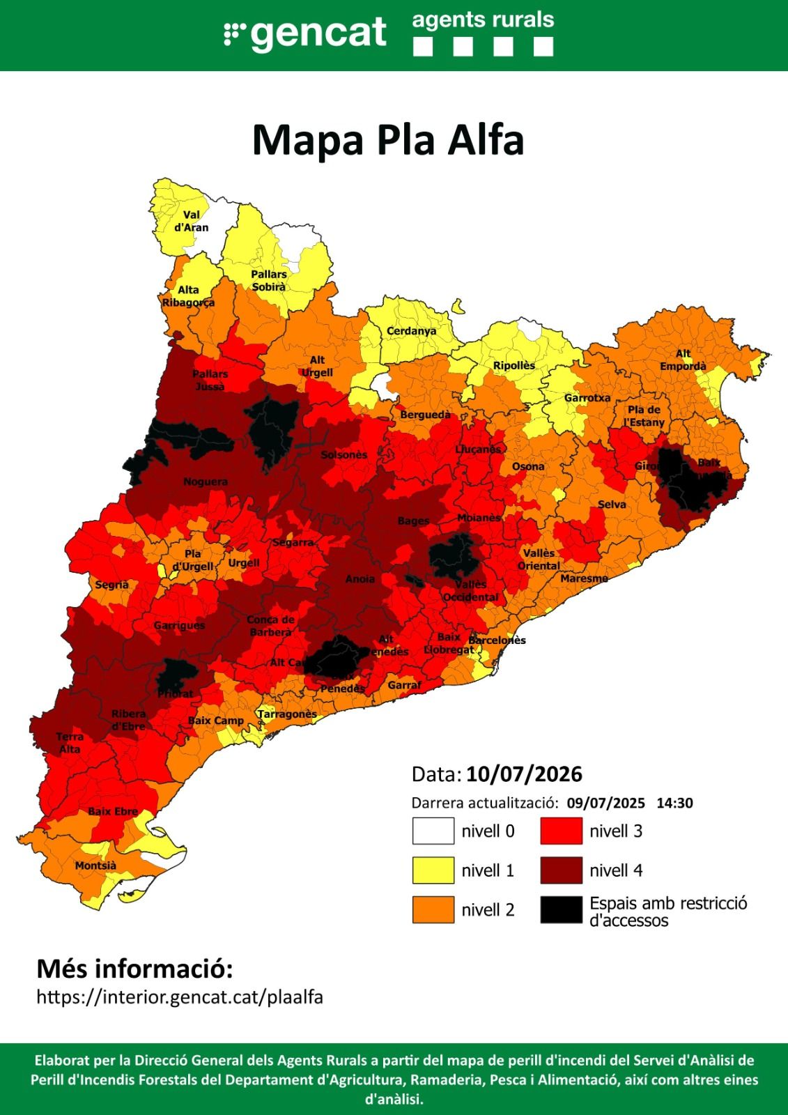 Mapa Pla Alfa 10 de juliol