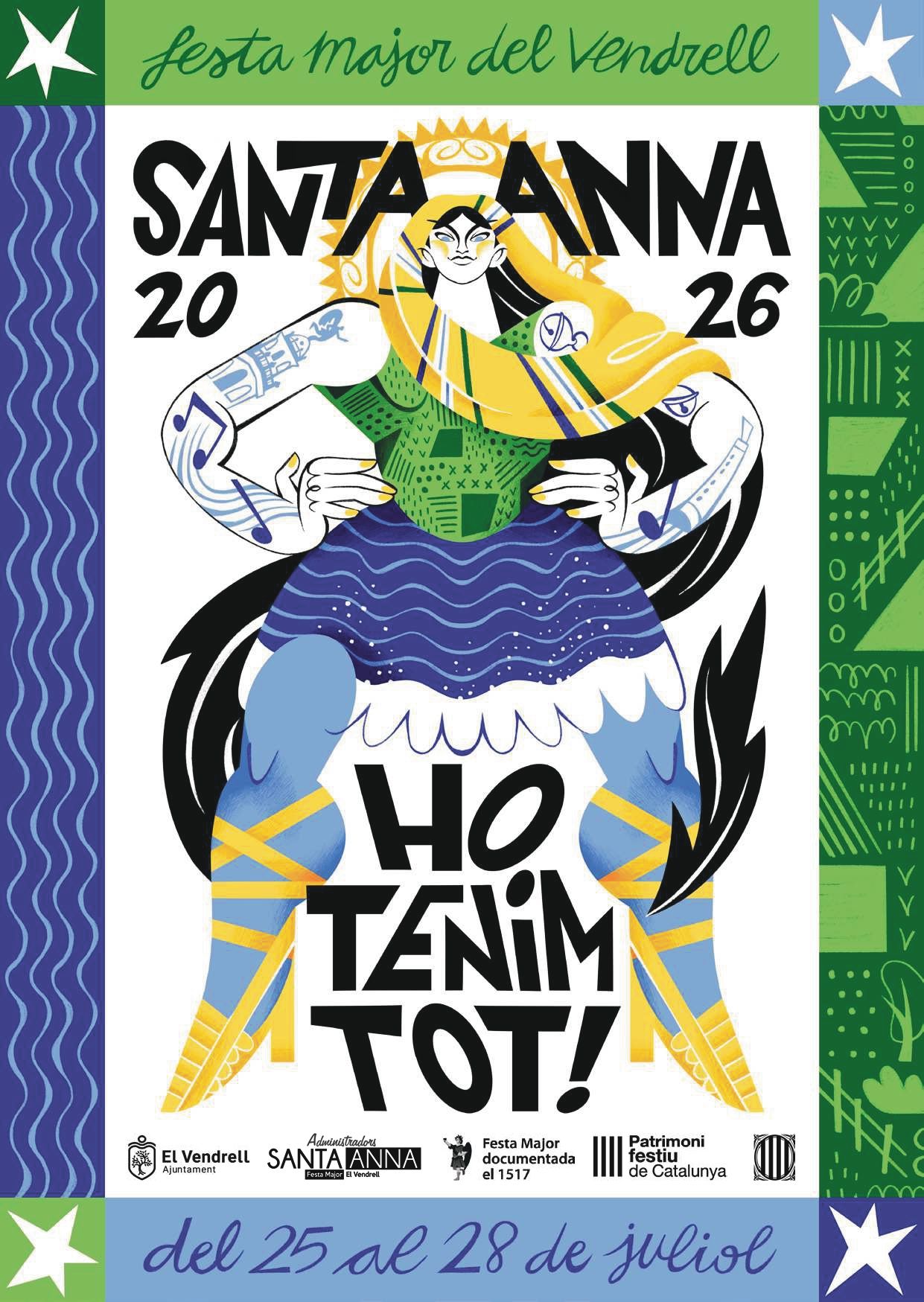 Cartell de la Festa Major de Santa Anna 2026 del Vendrell