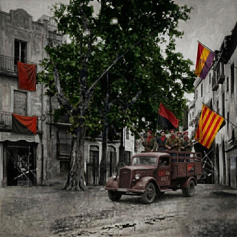 Simulació del recorregut teatralitzat "Els primers dies de la Guerra Civil a la Canonja"