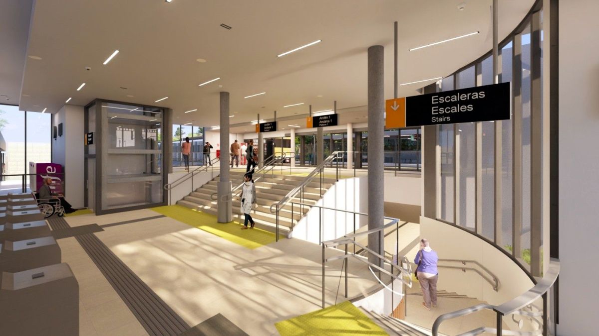 Imatge virtual de la futura estació de Viladecans, a la línia R2 Sud (2)