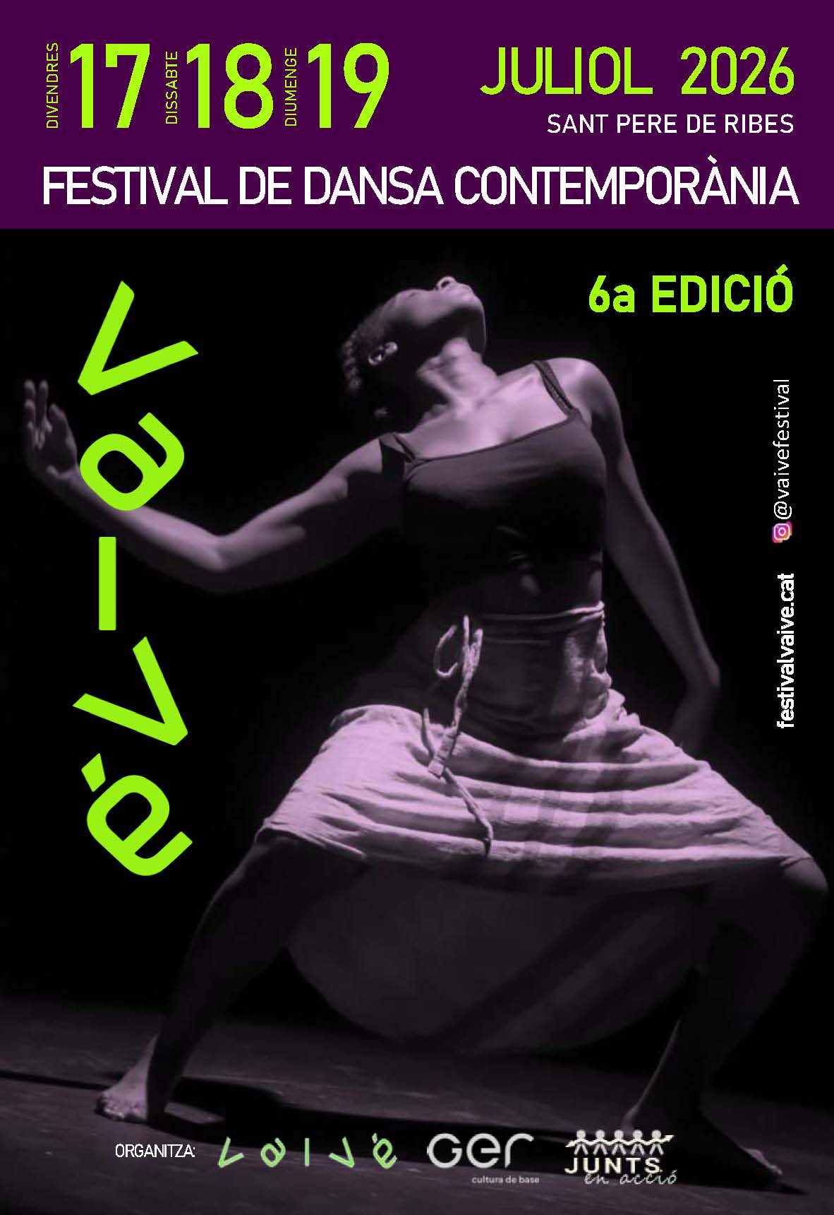 Cartell del Festival Vaivé de dansa contemporània de Sant Pere de Ribes