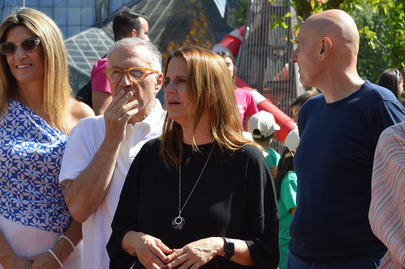 La cònsol major d'Escaldes-Engordany, Rosa Gili, aquest dimecres durant la inauguració de la nova zona verda del Prat del Roure | FOTO: M.F. / ANA