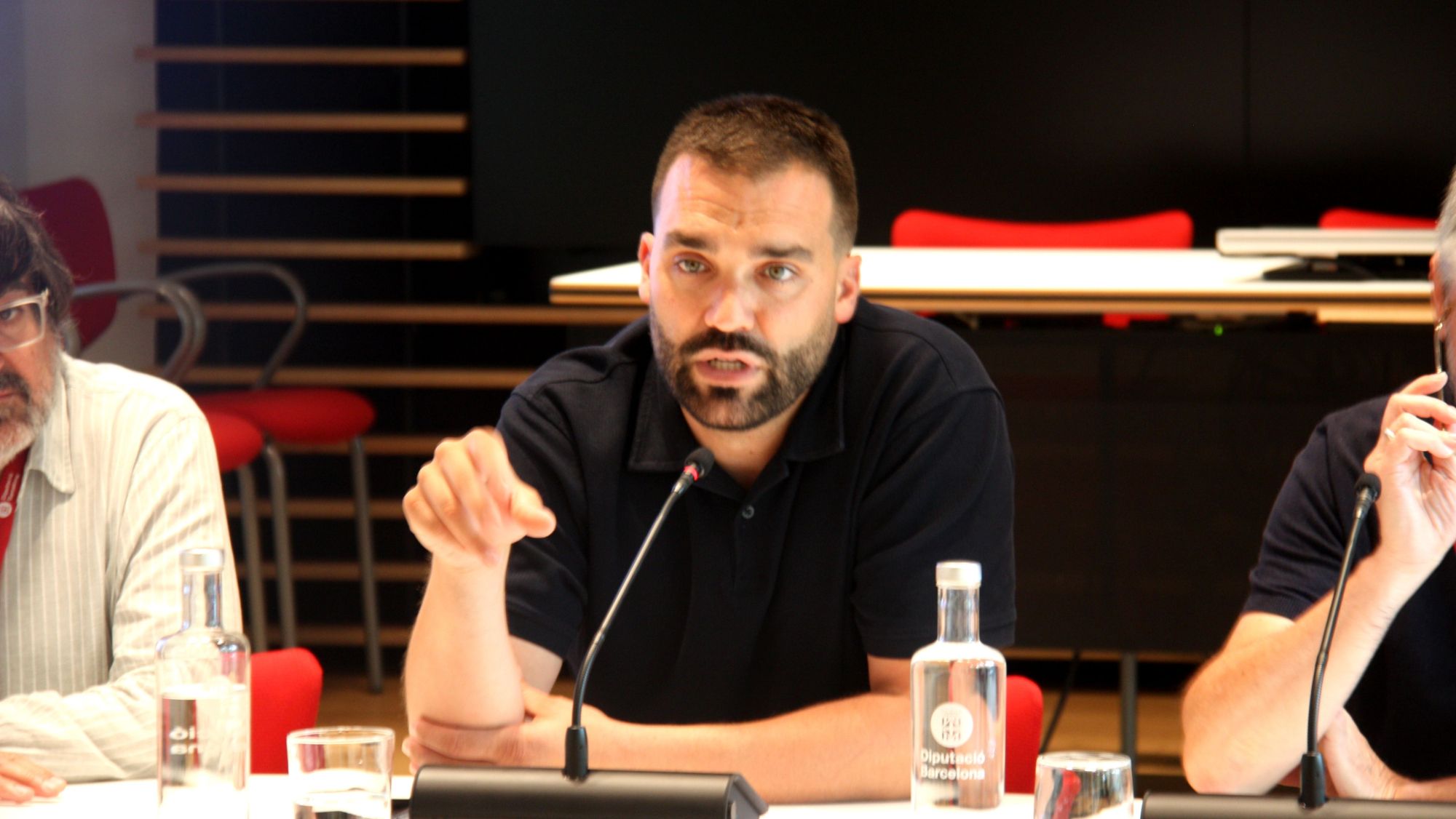 El diputat d’Infraestructures i Territori, Sergi Vallès, aquest dimarts a la pesentació del balanç de la primera fase i anunci de la primera revisió del Pla Zonal