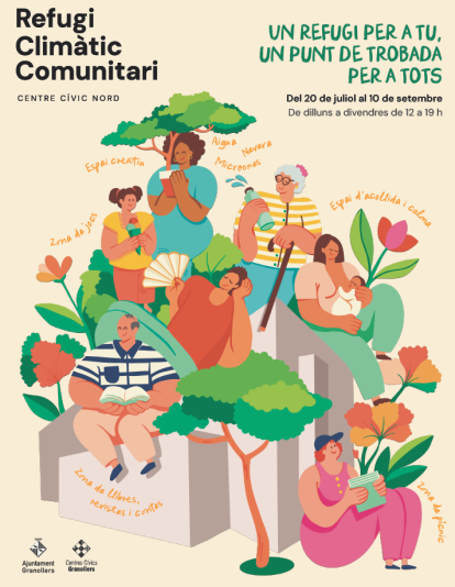 Cartell del Refugi Climàtic Comunitari de Granollers