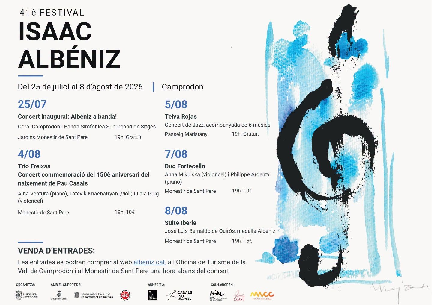 Programació de la 41a edició del Festival Isaac Albéniz de Camprodon