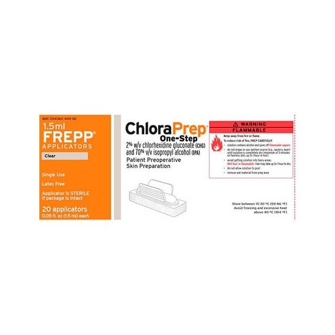 chloraprep incoloro frepp 20 mg ml 0 70 ml ml 20 aplicadore