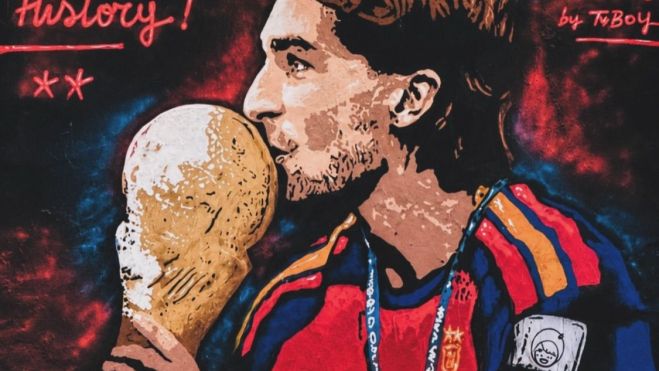 Mural de Ferran Torres al barri de Gràcia
