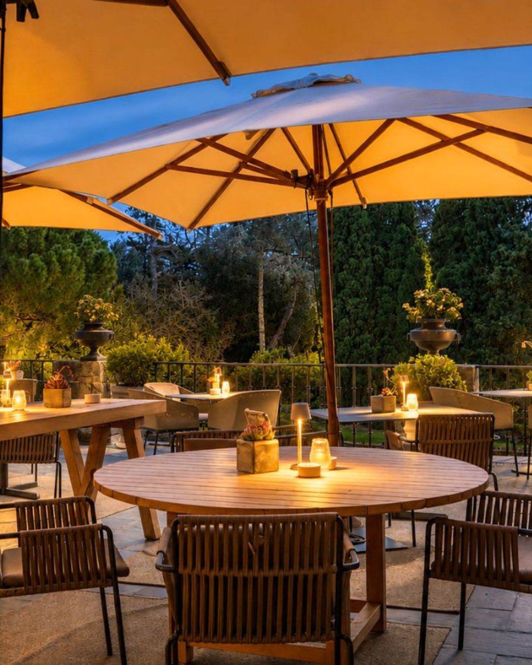 Terrassa del restaurant Castell Peralada 1
