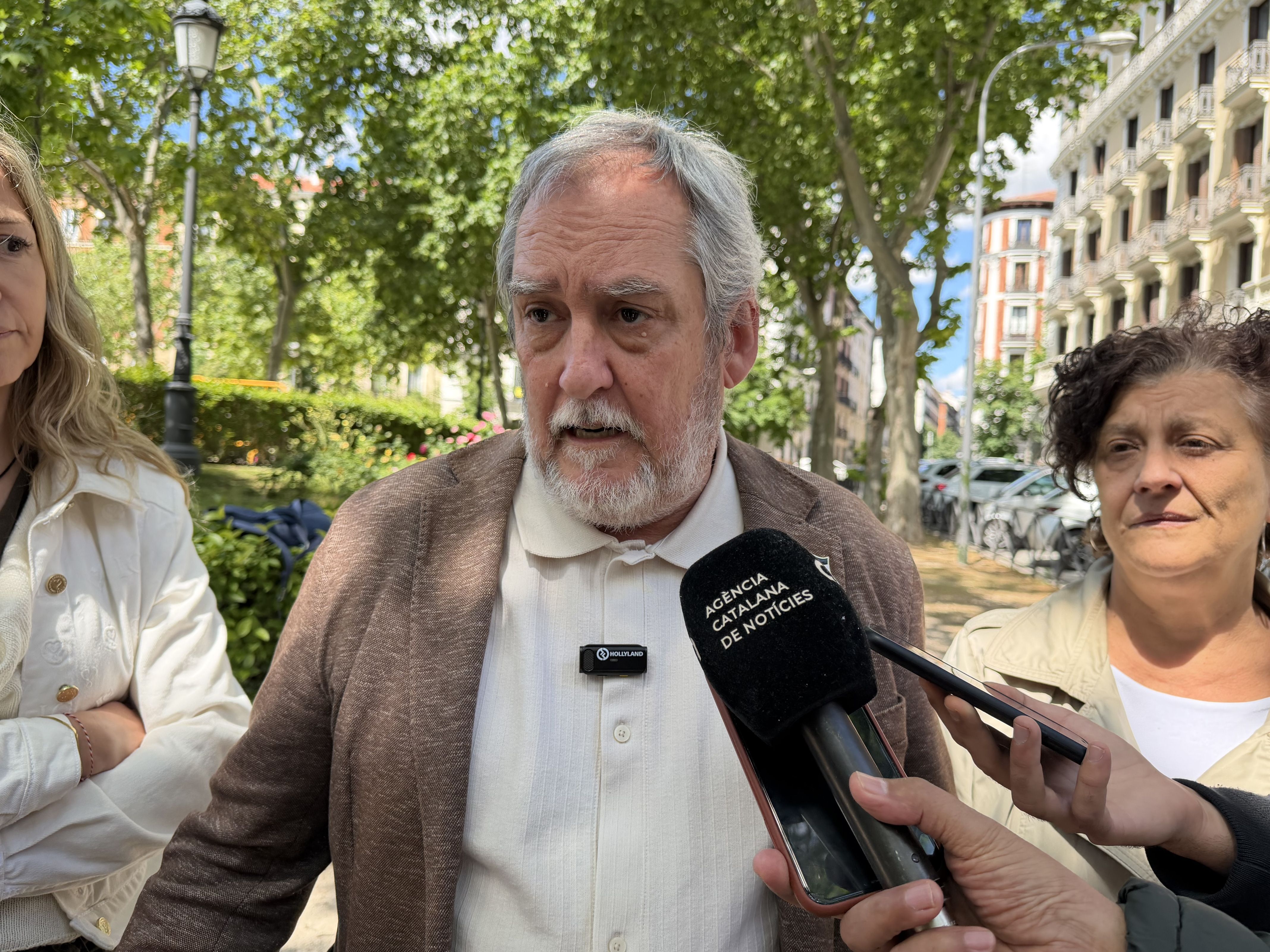 El regidor d'ERC Jordi Coronas, aquest dimecres a les portes de l'Audiència Nacional