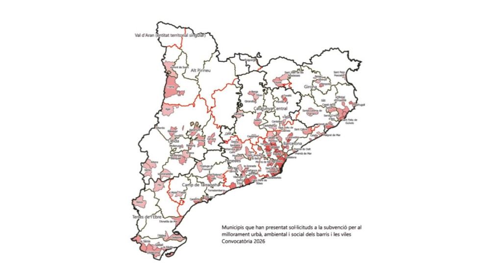 Mapa de la segona convocatòria del Pla de Barris