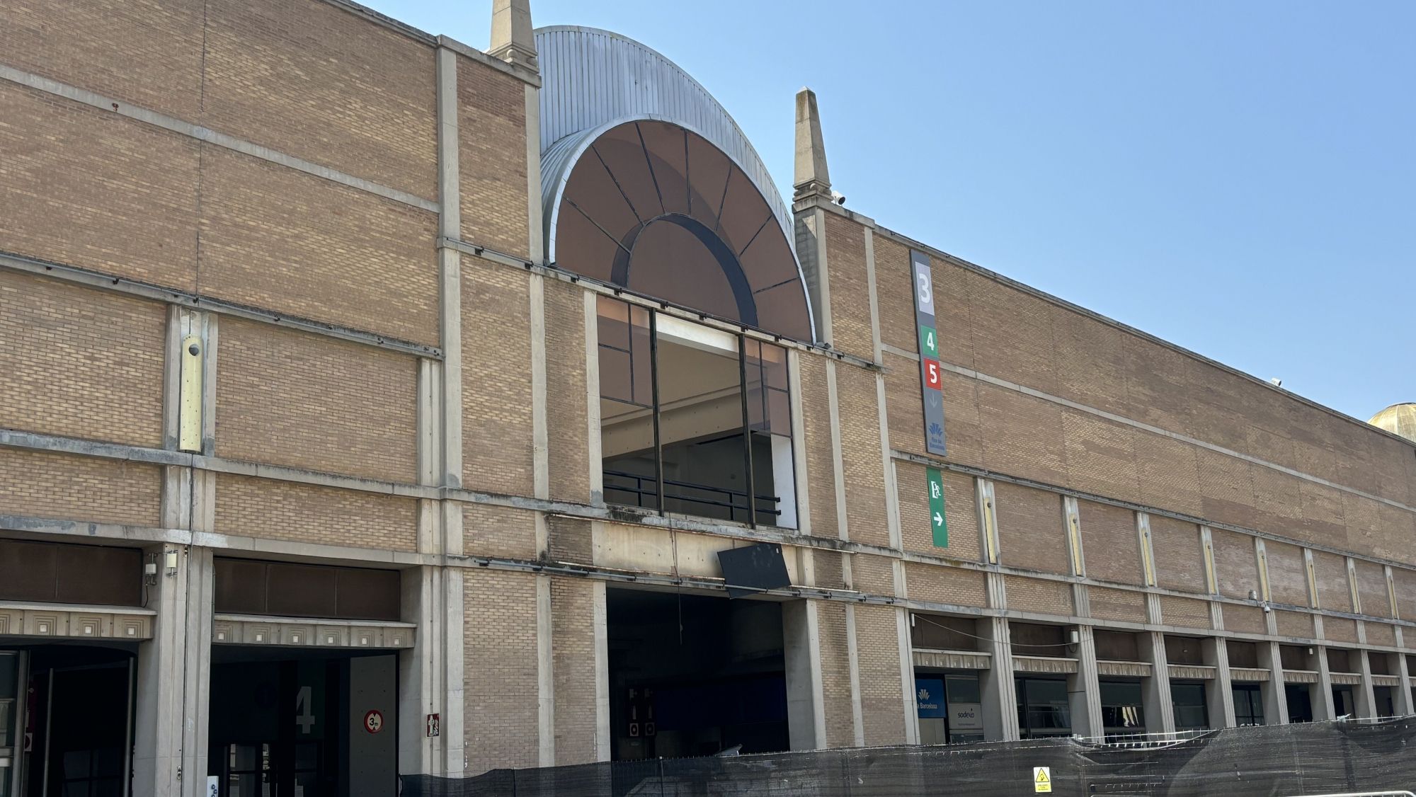 Obres de remodelació a Montjuïc 1
