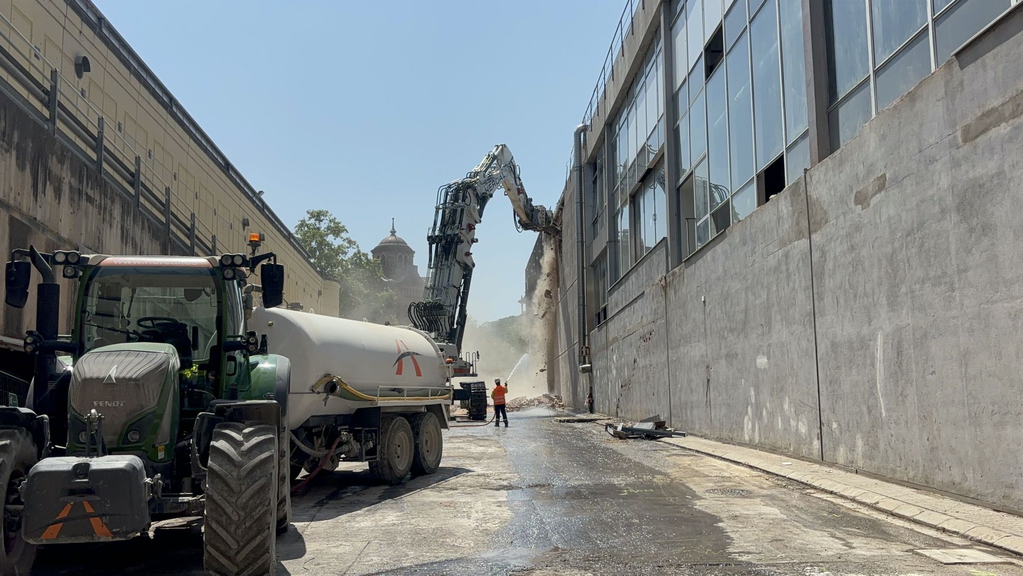 Obres de remodelació a Montjuïc 2