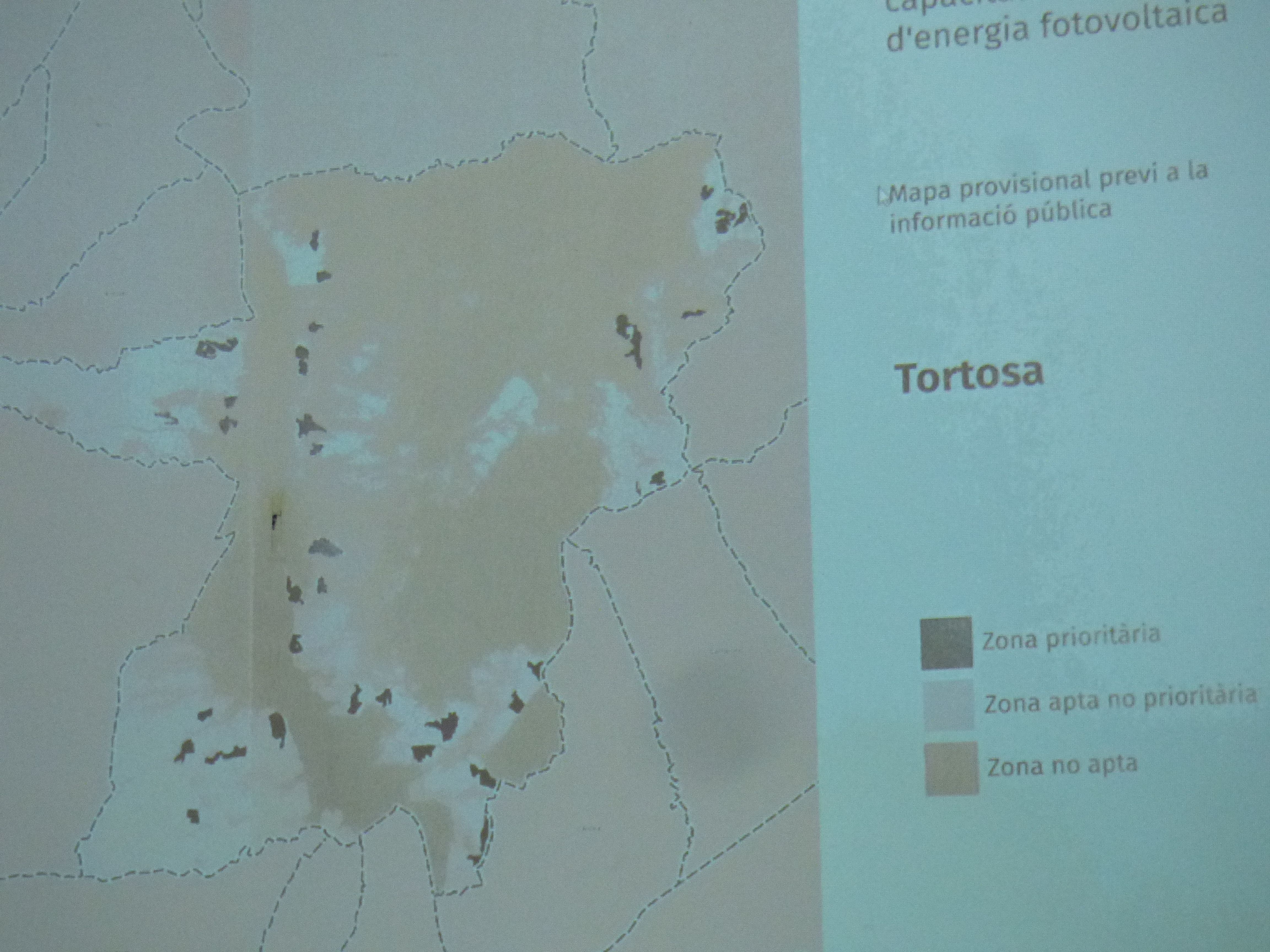 Mapa de Tortosa a la sessió informativa