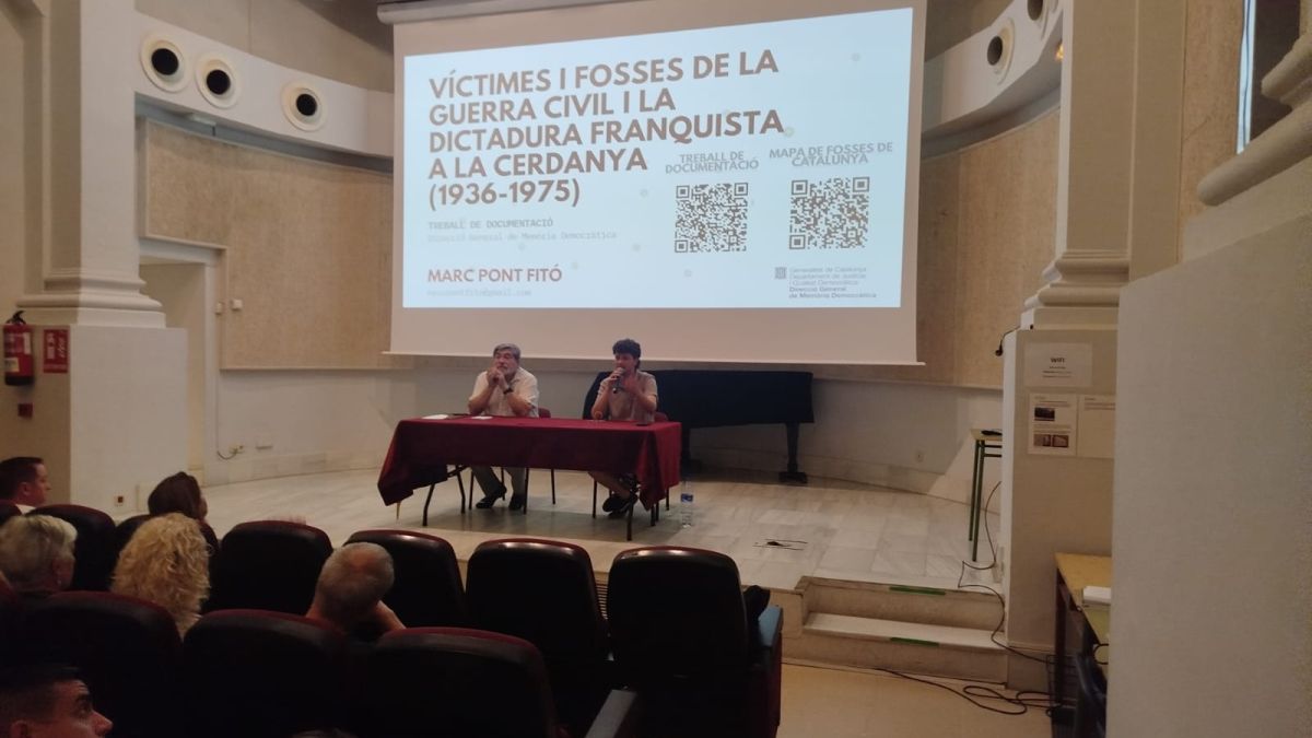 Moment de la presentació de l'estudi en un acte al Museu Cerdà