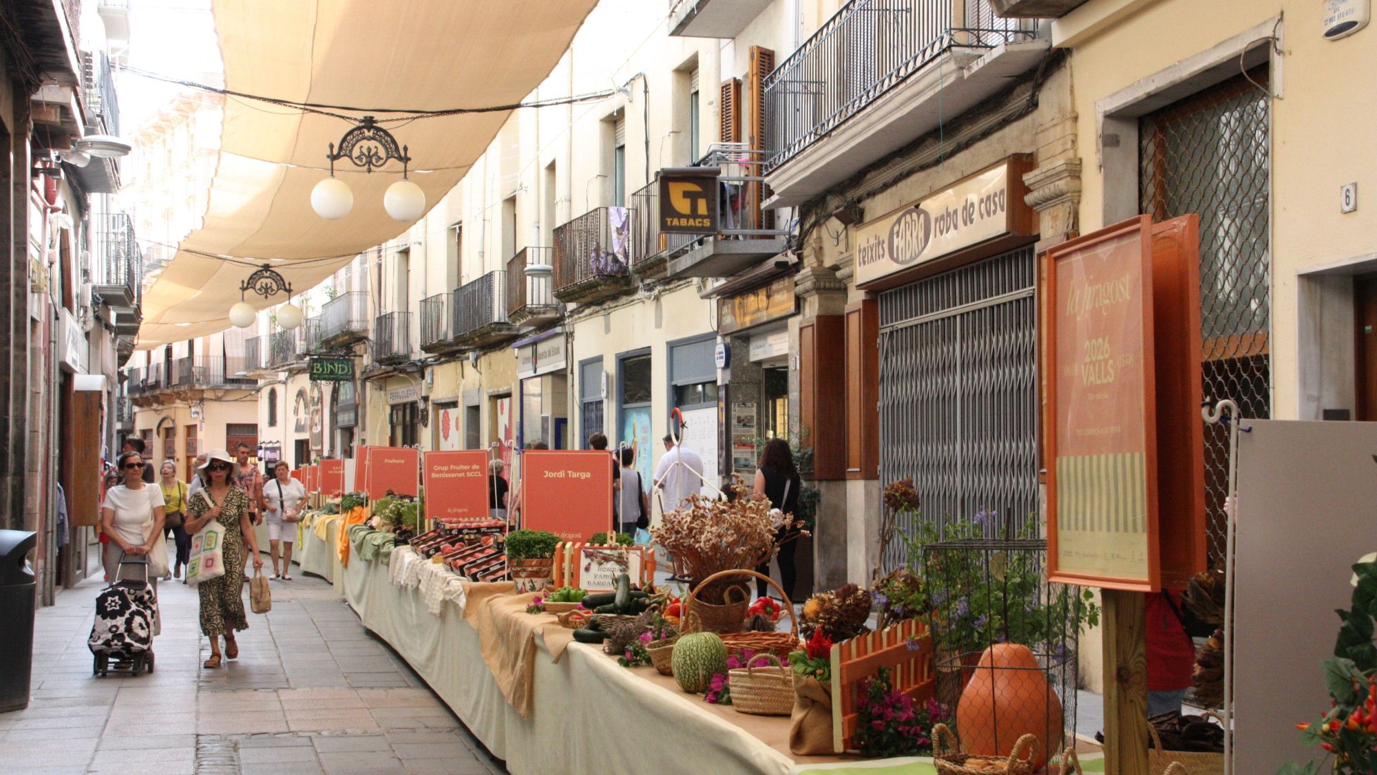 Imatge de la 70a edició de la Firagost al carrer de la Cort de Valls