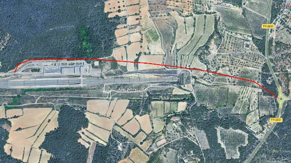 Traçat de la futura variant a l'estació de l'AVE del Camp de Tarragona Traçat de la futura variant a l'estació de l'AVE del Camp de Tarragona