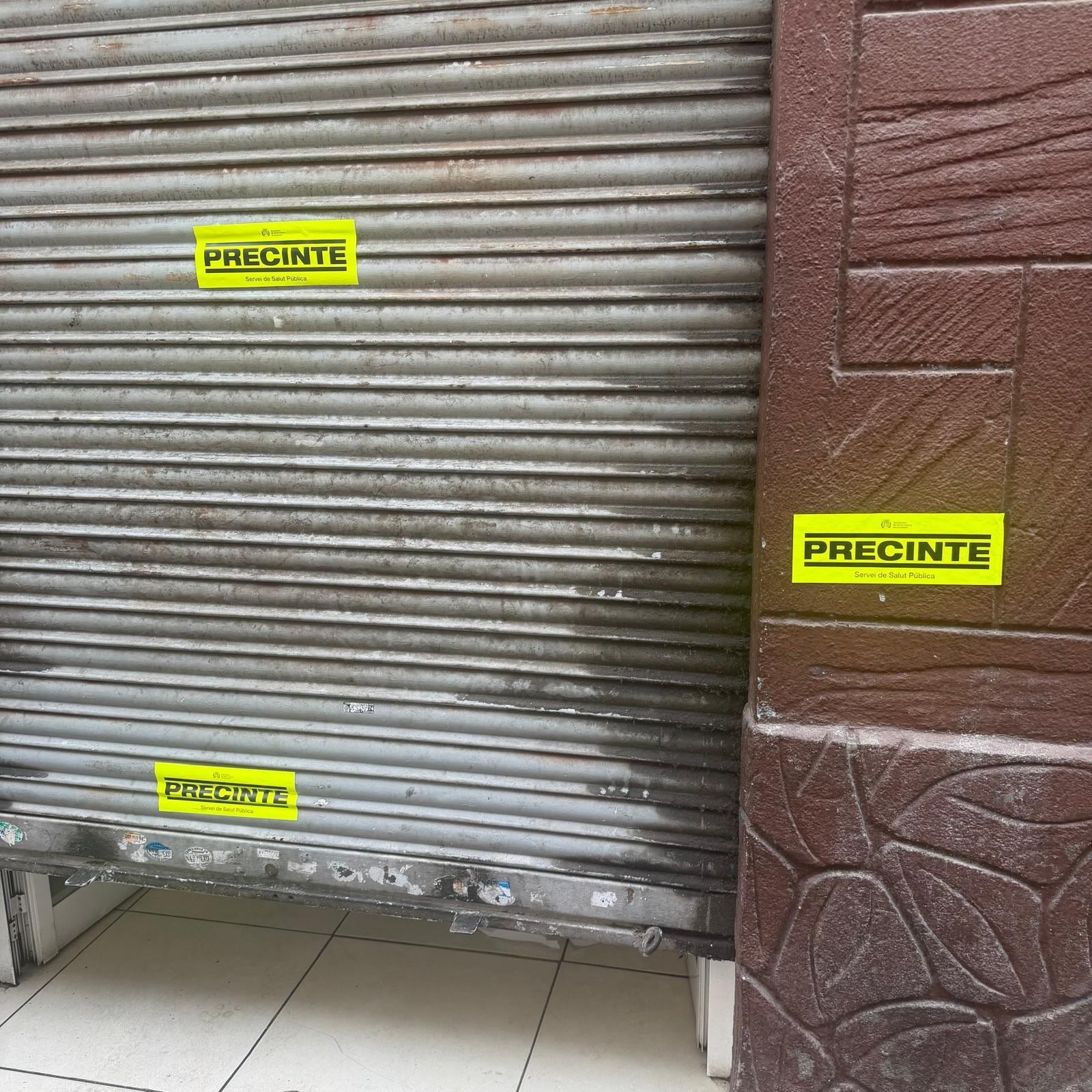 Exterior de l'obrador clausurat a Santa Coloma de Gramenet per manca de condicions de salubritat