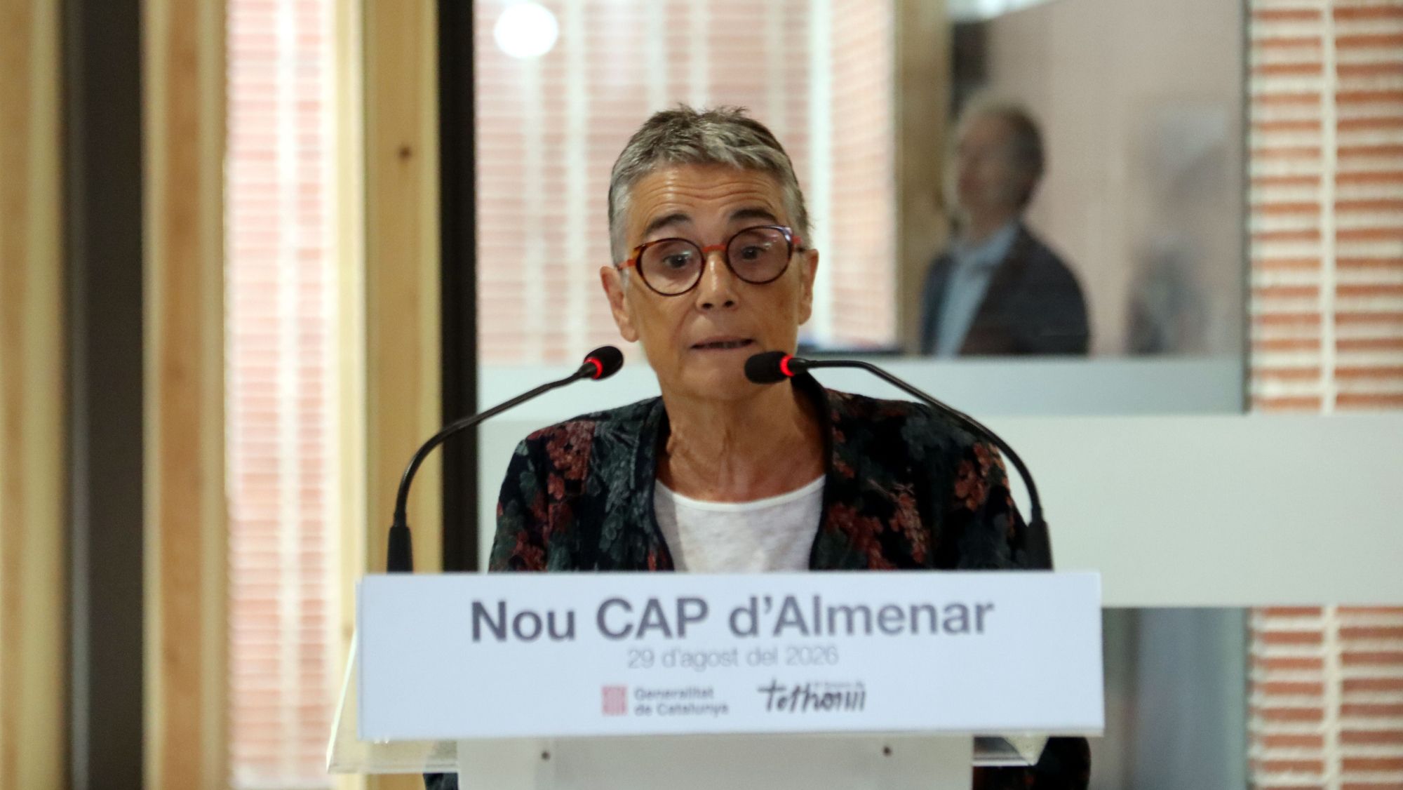 La consellera de Salut, Olga Pané, durant una intervenció a la inauguració del nou CAP d'Almenar