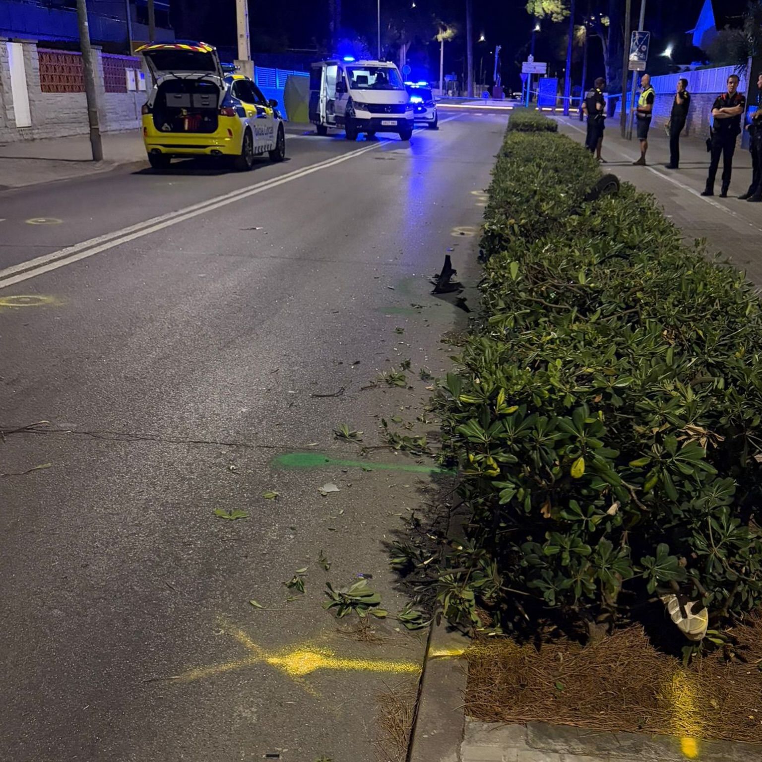 La zona del carrer 11, al barri de Lluminetes de Castelldefels, on s'ha produït l'atropellament mortal d'un jove de 16 anys
