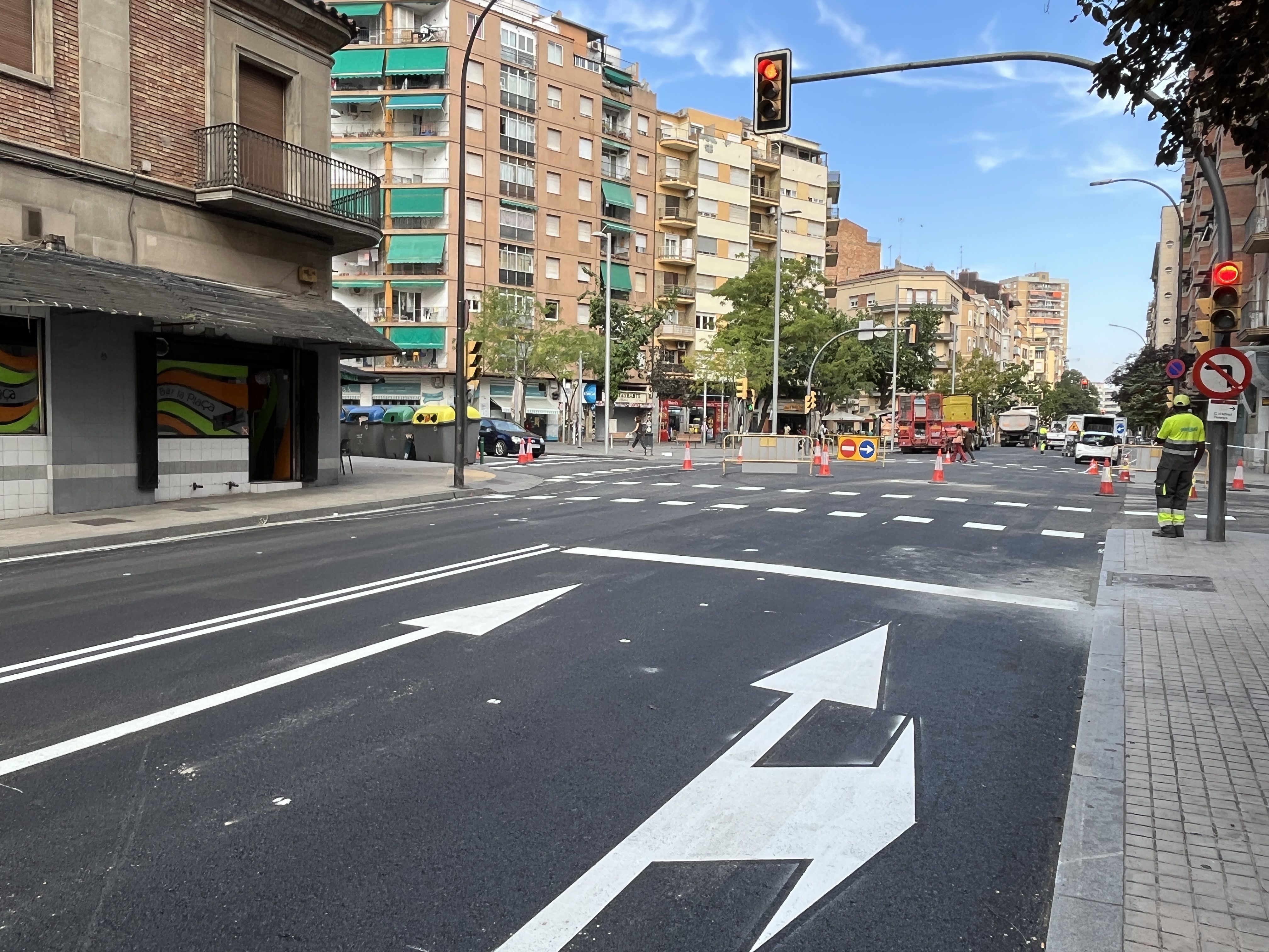 El carrer de Príncep de Viana també va ser objecte d’obres de millora i renovació del paviment durant el mes d’agost.