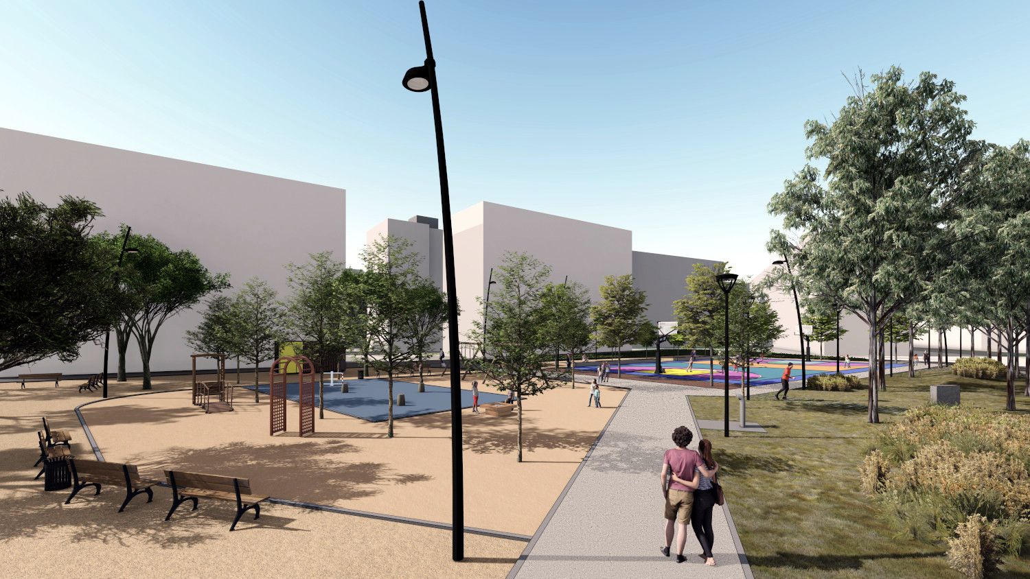Render de la renovació del parc de la Solana de Sant Andreu de la Barca 1