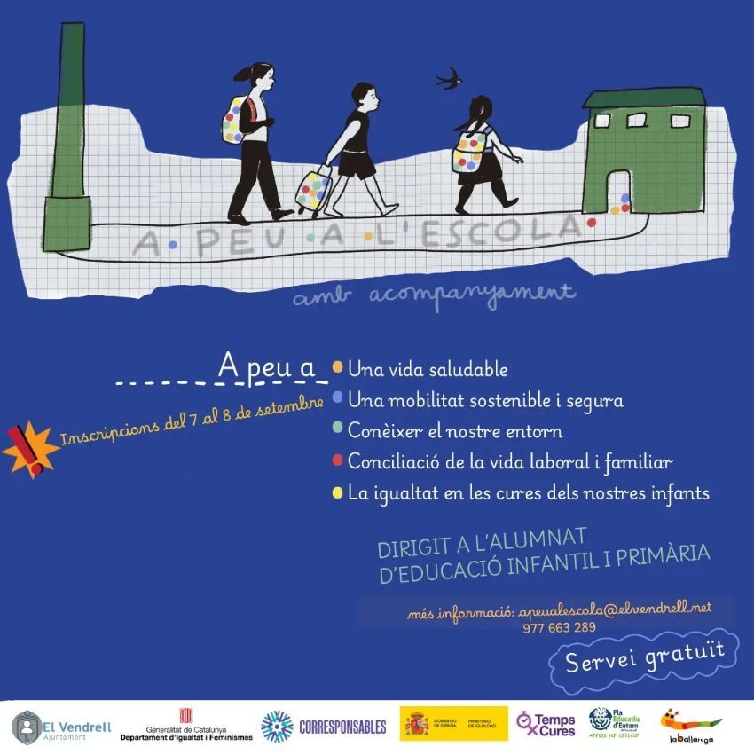 A peu a l'escola, servei d'acompanyament del Vendrell