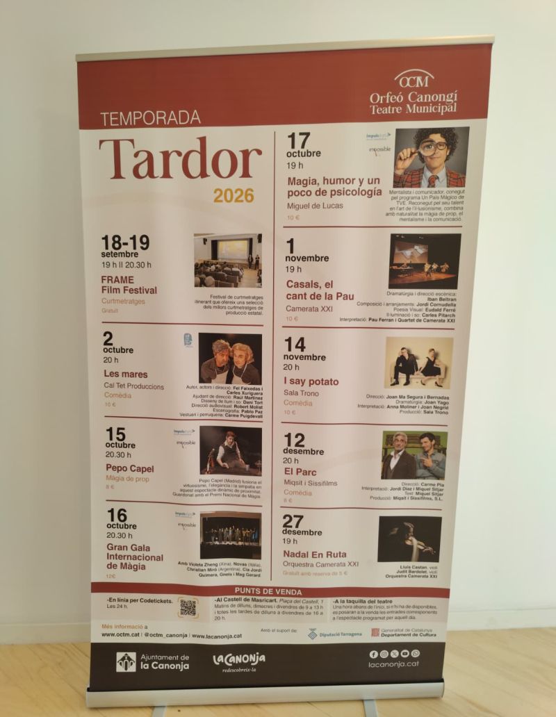 Programació de tardor de l'Orfeó Canongí Teatre Municipal