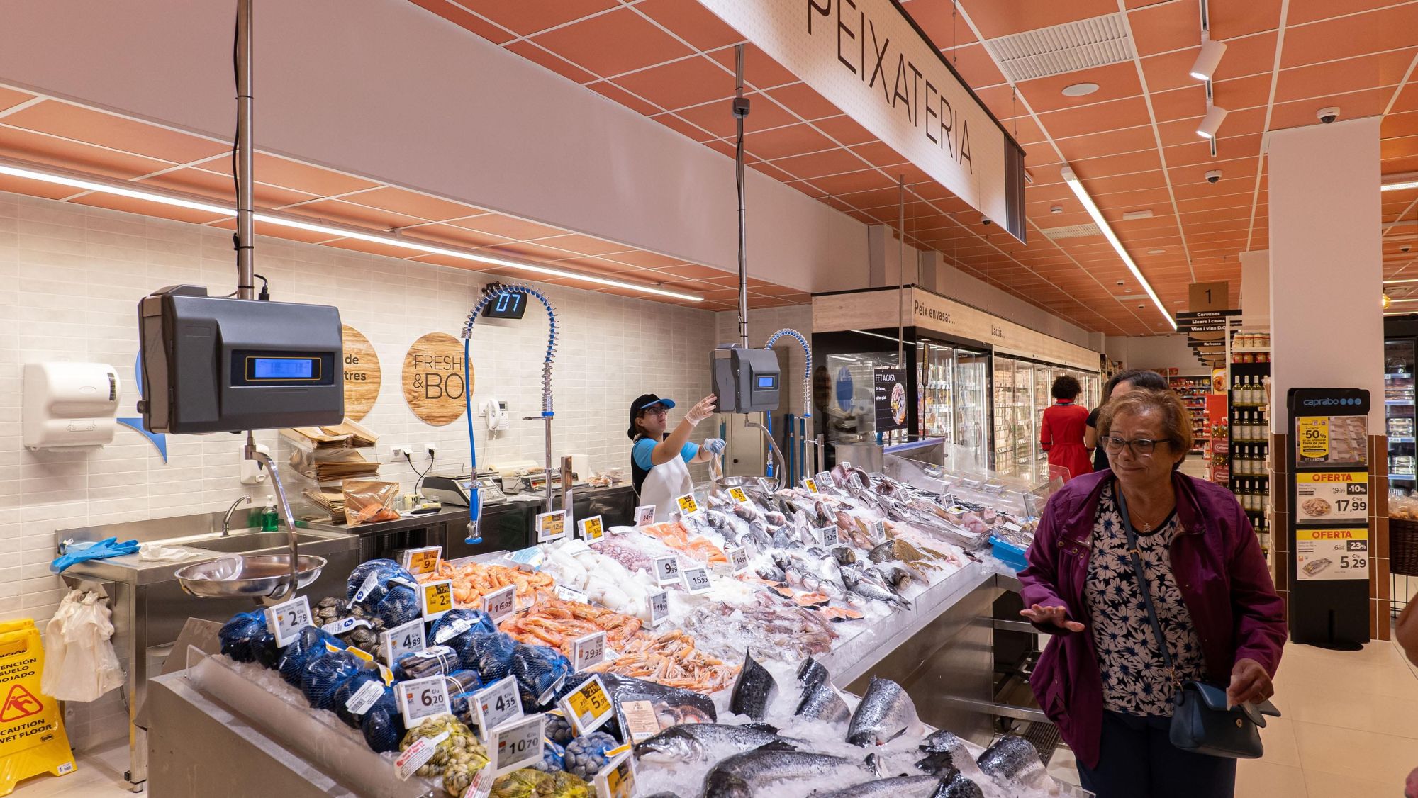 Peixateria del nou Caprabo de Badalona