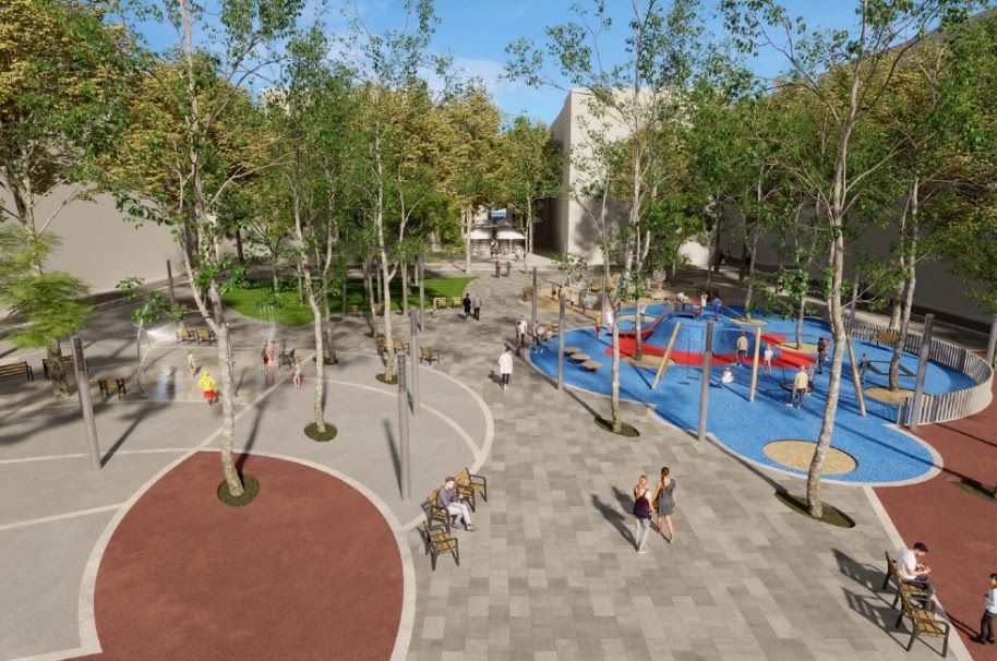 Render de La plaça del Poeta Boscà de Barcelona 1