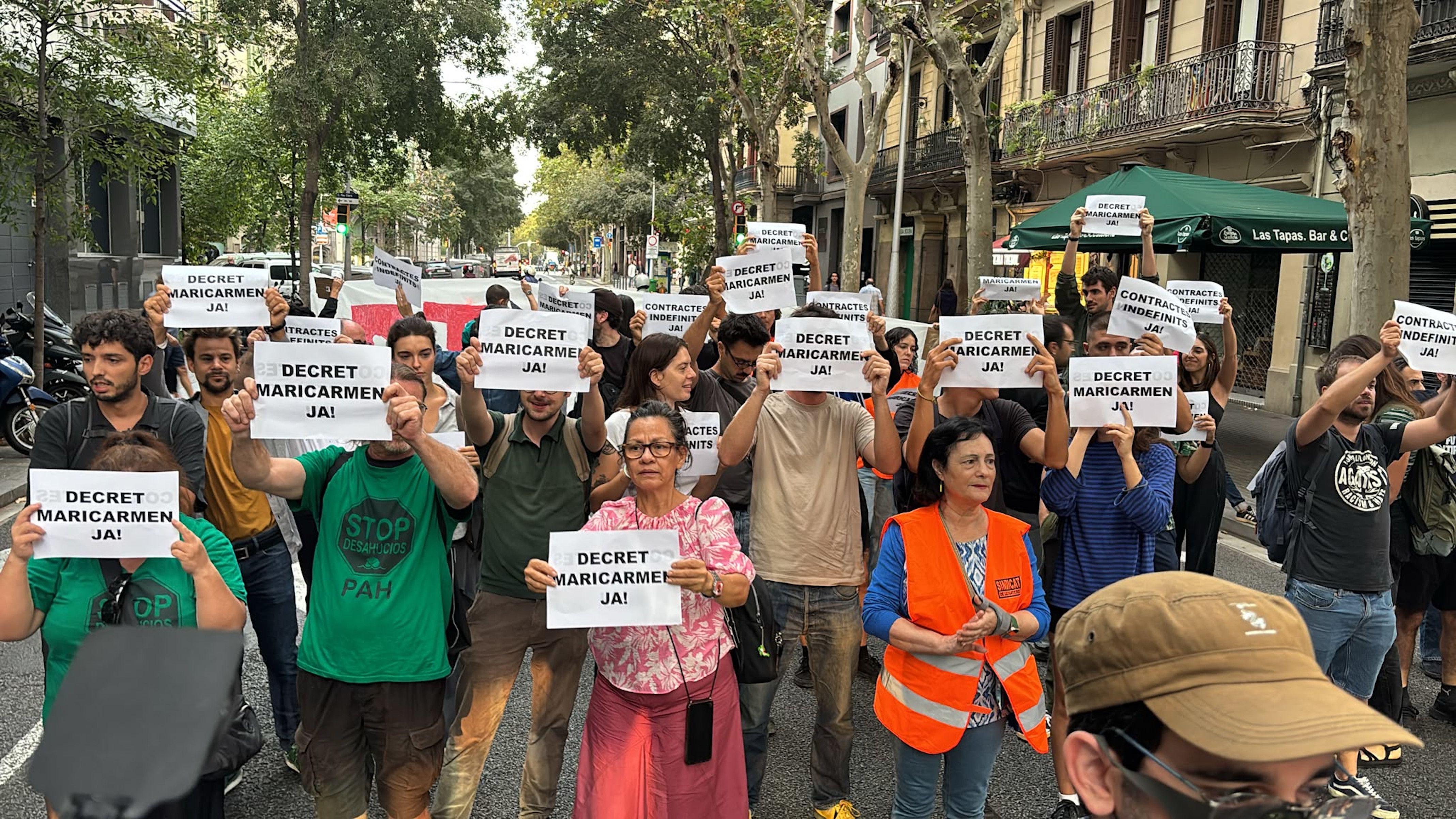 Imatge de la manifestació per l’habitatge celebrada aquest dilluns a Barcelona. @ACN