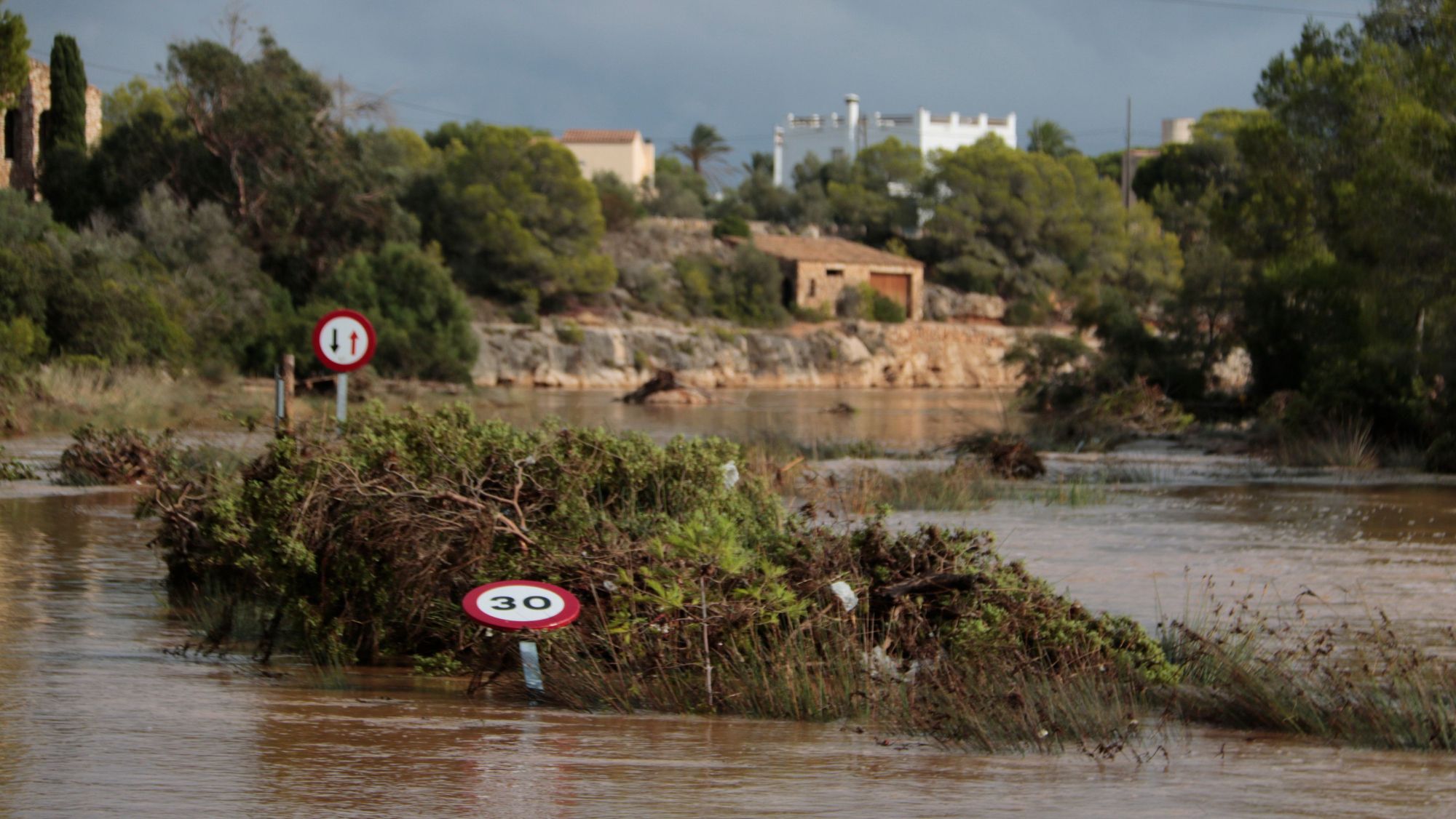El barranc de l'Estany a l'Ametlla de Mar, després de l'episodi de pluges