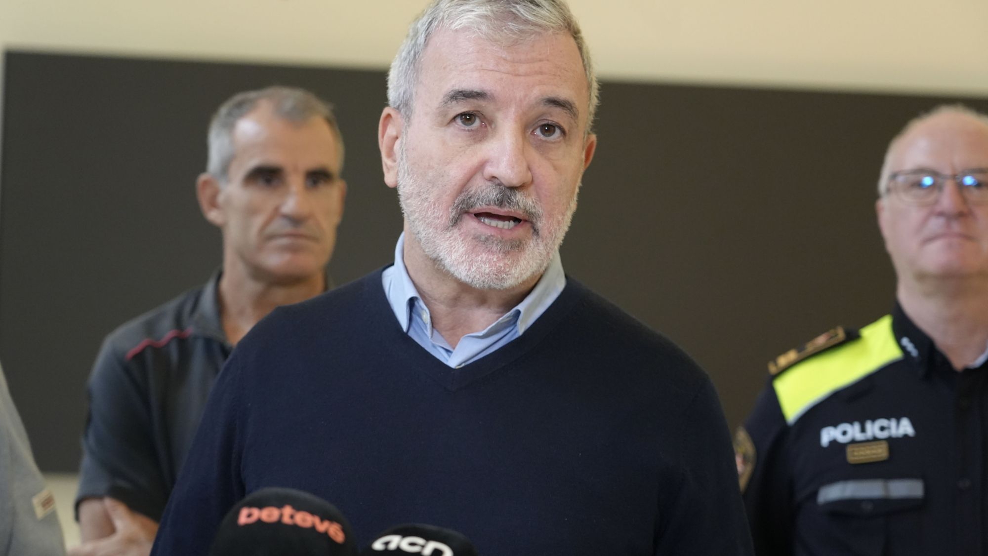 L’alcalde de Barcelona, Jaume Collboni, aquest diumenge després de la reunió de coordinació