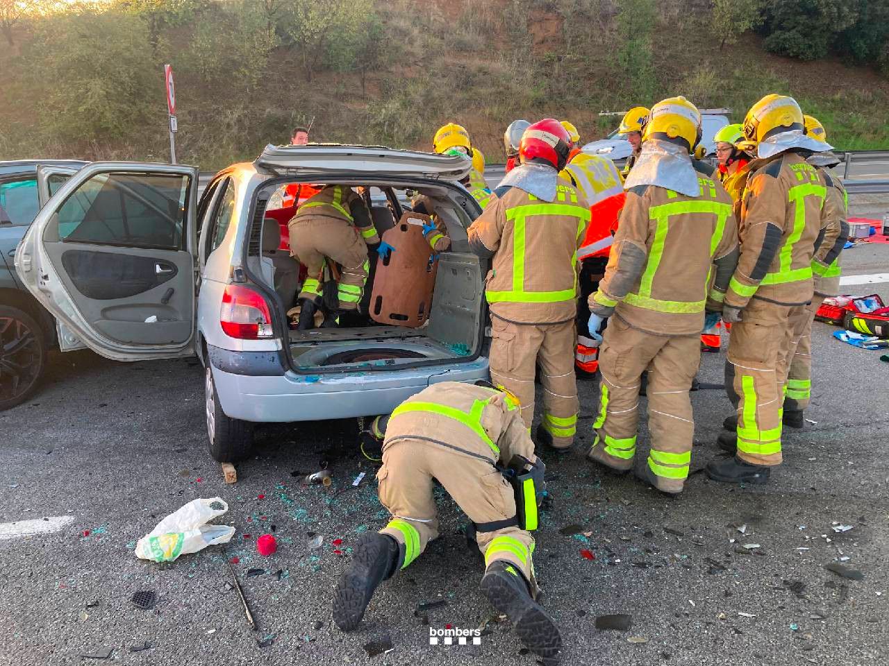 Accident a l'AP 7 a Santa Perpètua de Mogoda 1