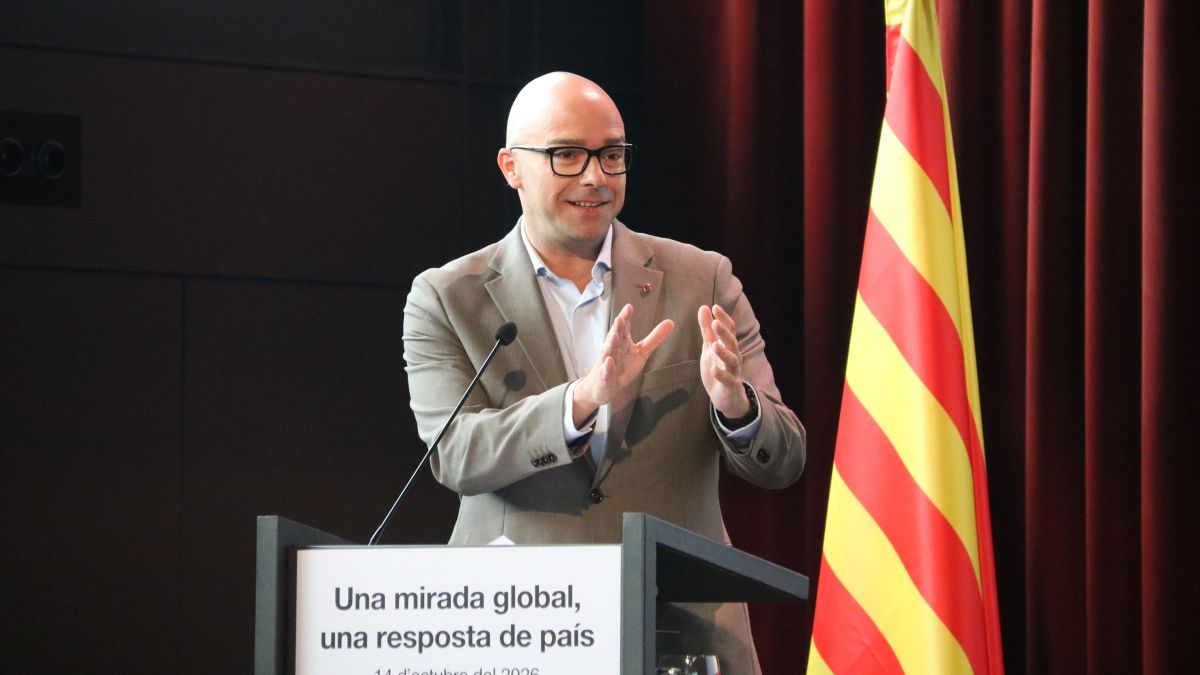 El conseller de Drets Socials i Inclusió, Raúl Moreno, en una jornada sobre migracions