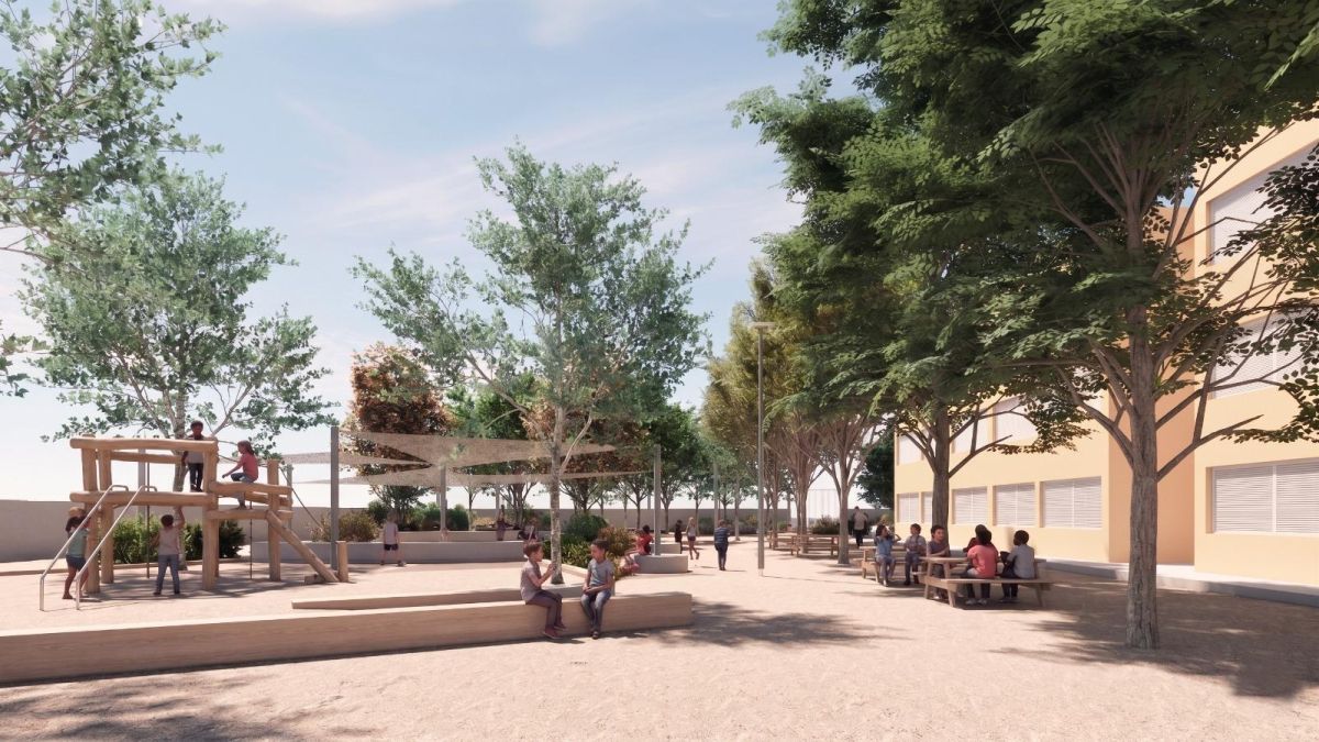 Imatge virtual del projecte de naturalització del pati de l'escola Eduard Toda 20260708101518