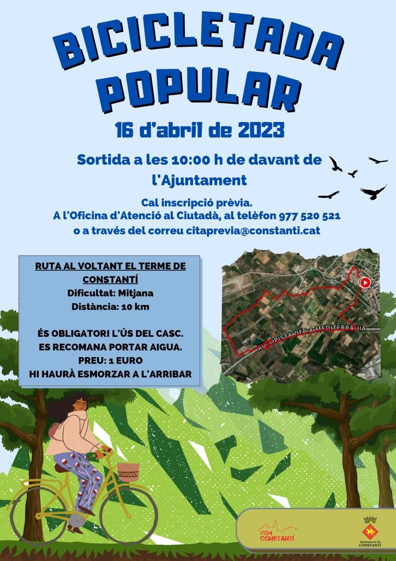 Cartell de la bicicletada popular 2023