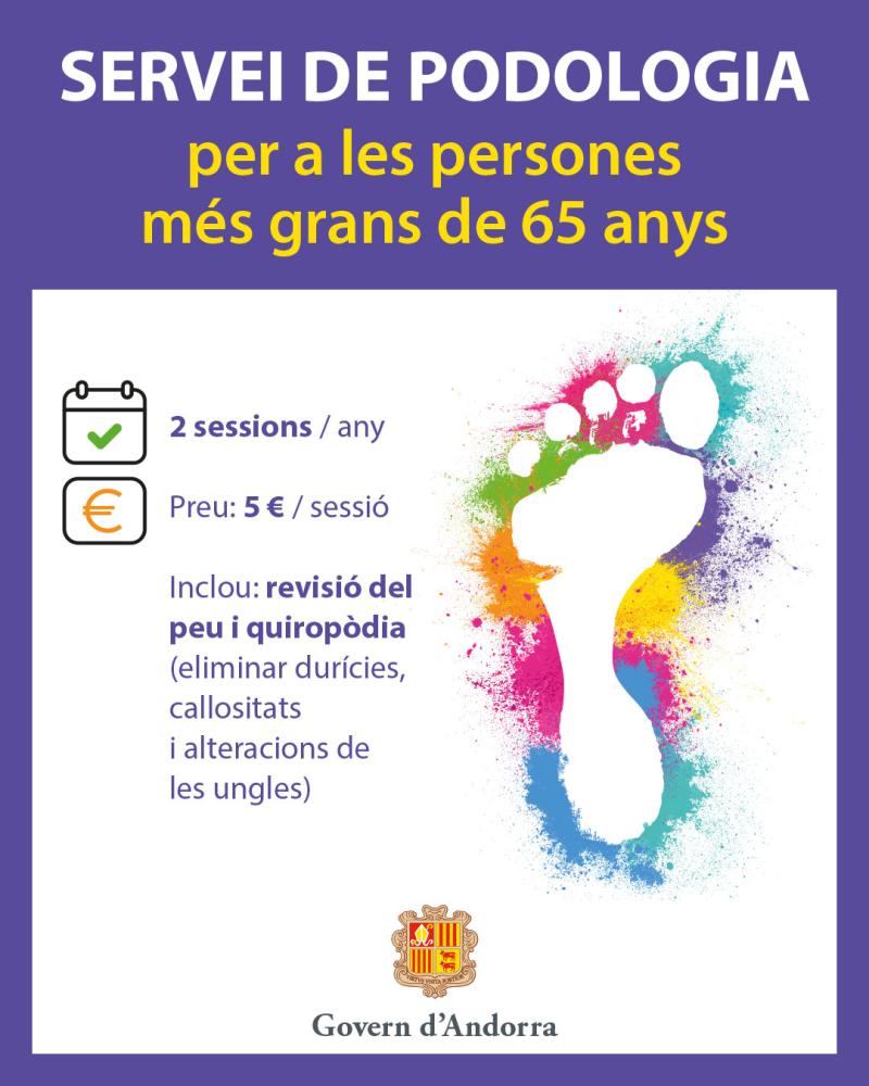 El servei de podologia per majors de 65 anys també estarà disponible al CAP del Pas de la Casa