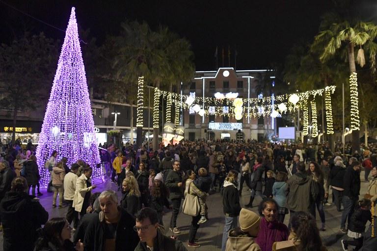 Acto de encendido oficial de las luces de Navidad en Castelldefels en 2023